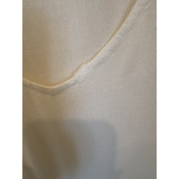 Mud Pie Top Women One Size White Gold Sequin Boxy Cap Sleeve V Neck Blouse - Picture 3 of 6